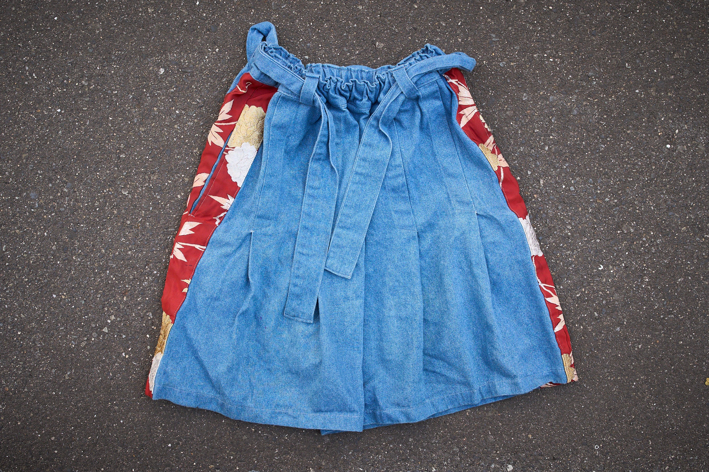 DENIM HAKAMA SHORTS