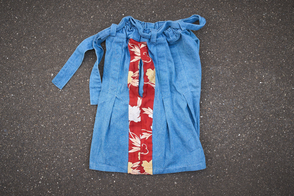 DENIM HAKAMA SHORTS